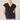 Roselyn V-Neck Drop Shoulder Cotton Knit T-Shirt Black