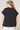 Roselyn V-Neck Drop Shoulder Cotton Knit T-Shirt Curve Black