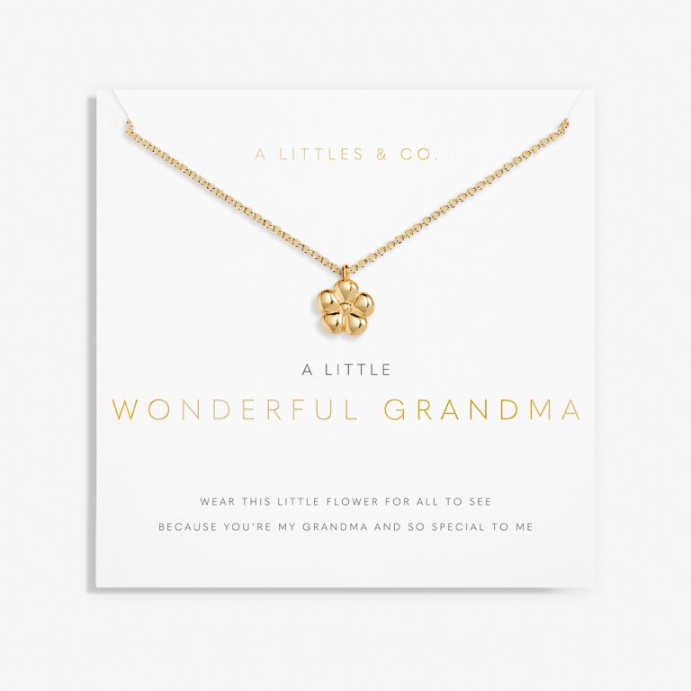 A LITTLE | WONDERFUL GRANDMA | Gold | Necklace | 18 1/8" + 1 15/16" extender