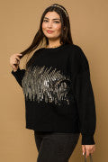 Curvy Sequin Sweater