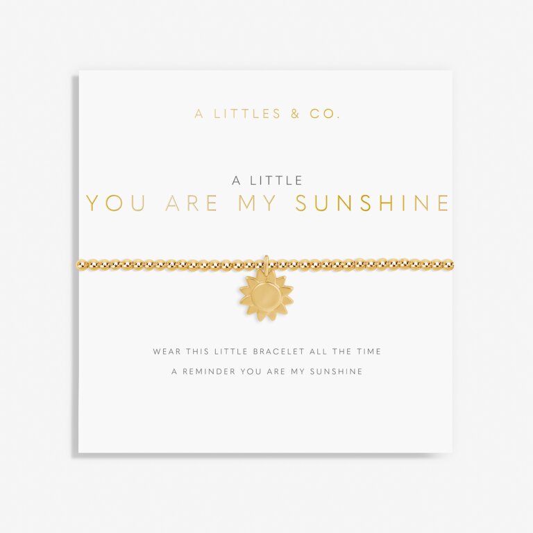 A LITTLE | YOU ARE MY SUNSHINE | Gold | Bracelet | 6 7/8" stretch