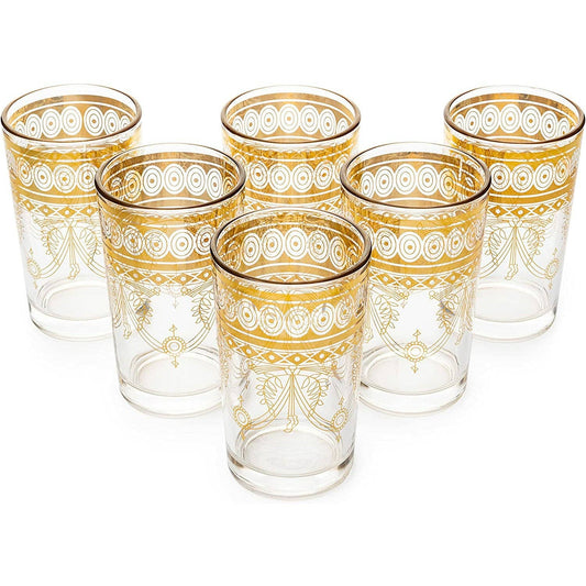 Gold Moroccan Glasses Artisan Hand-Made